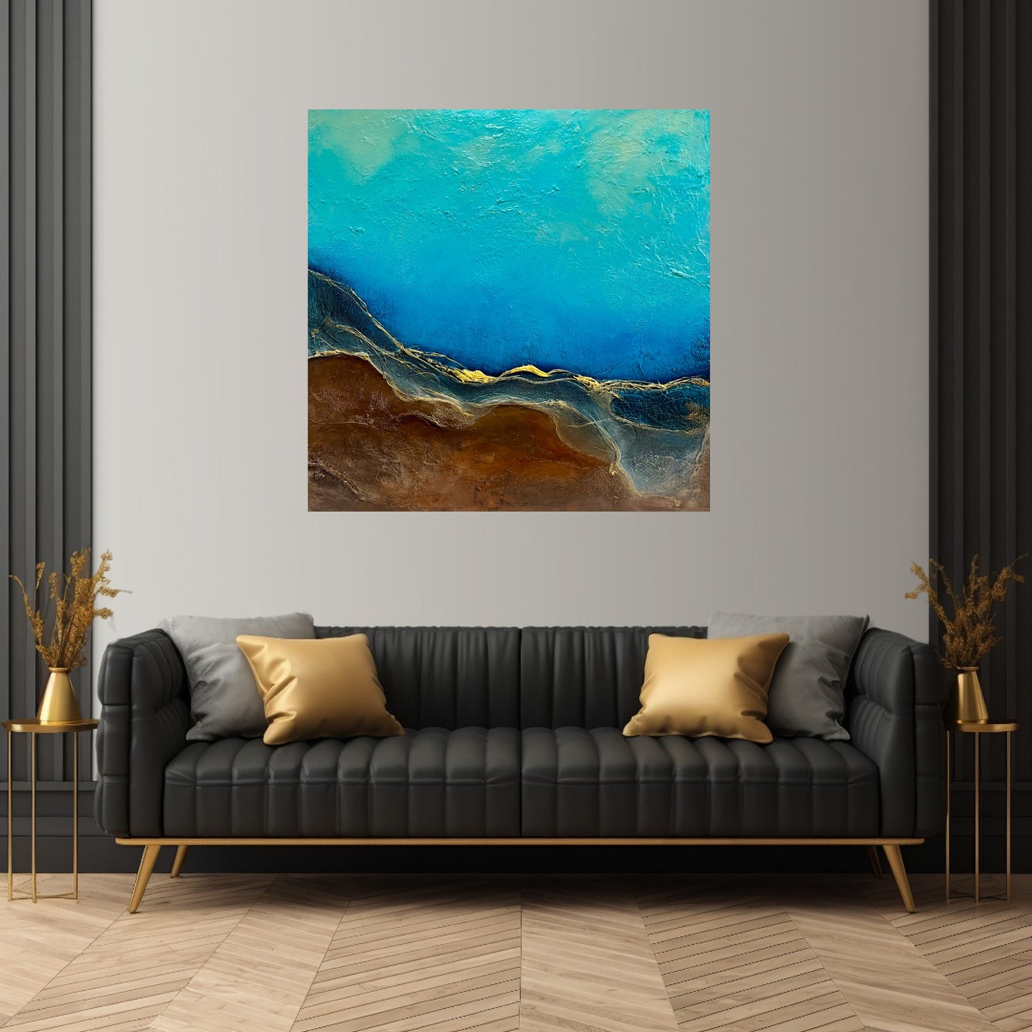 Dance of Water and Earth III - real gold!