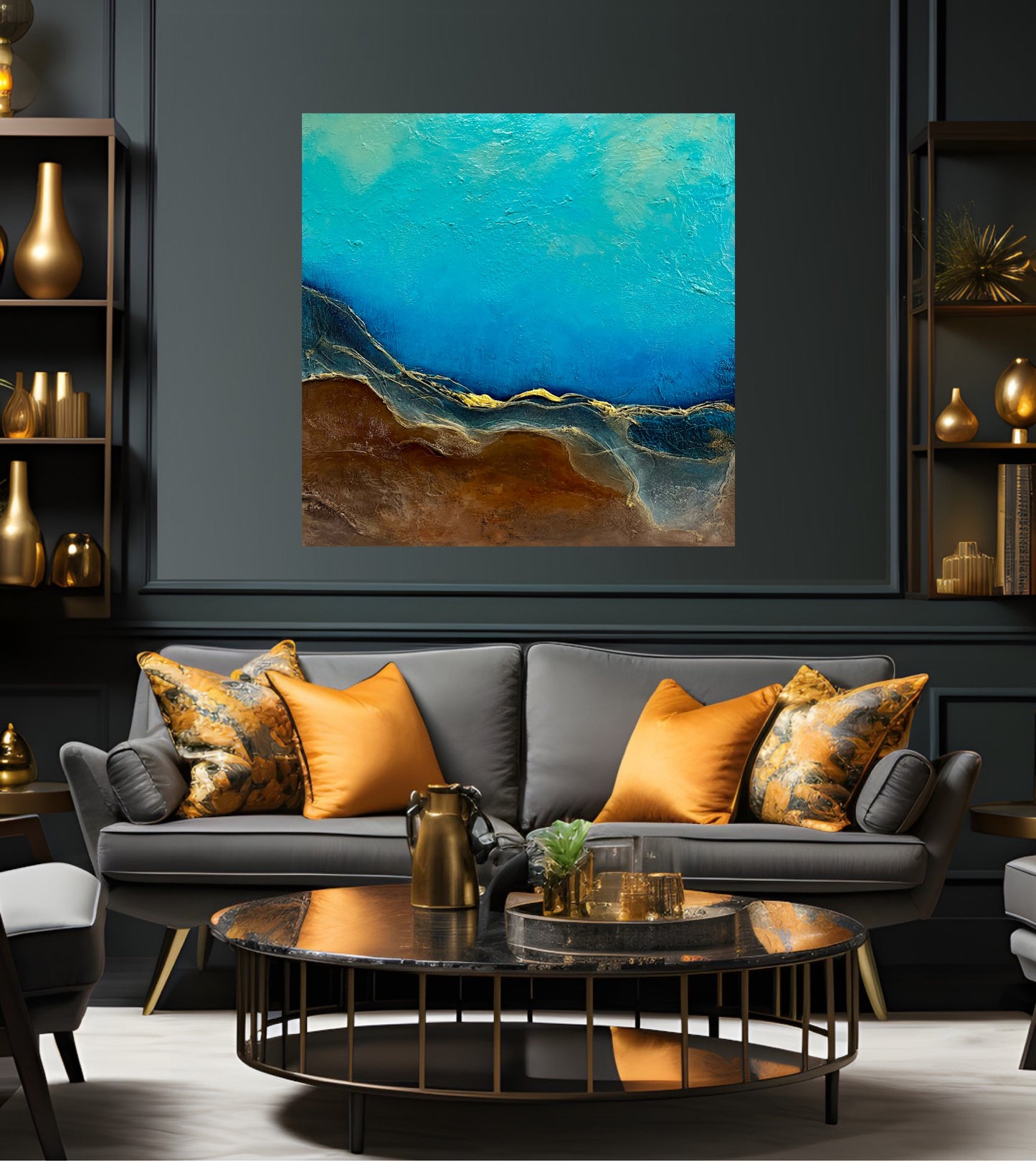 Dance of Water and Earth III - real gold!