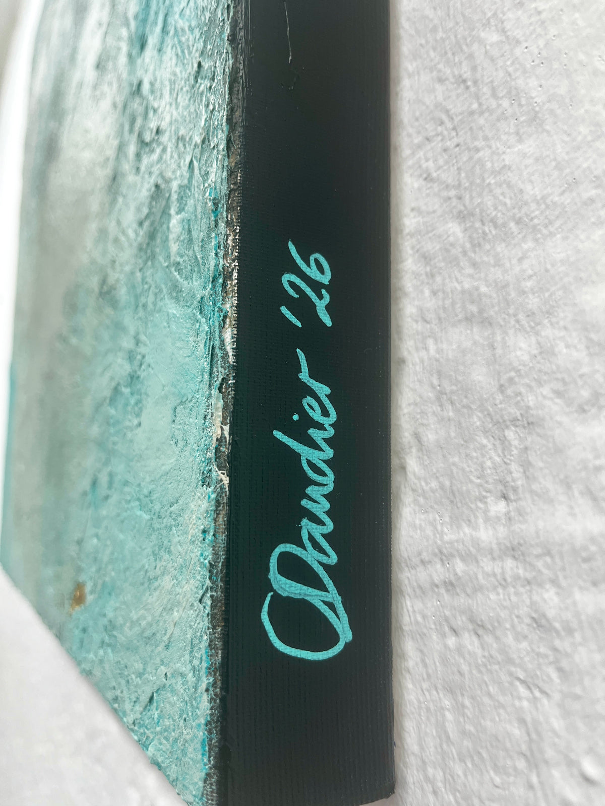 Signature of Clémentine Daudier on the side of Shining Through II
