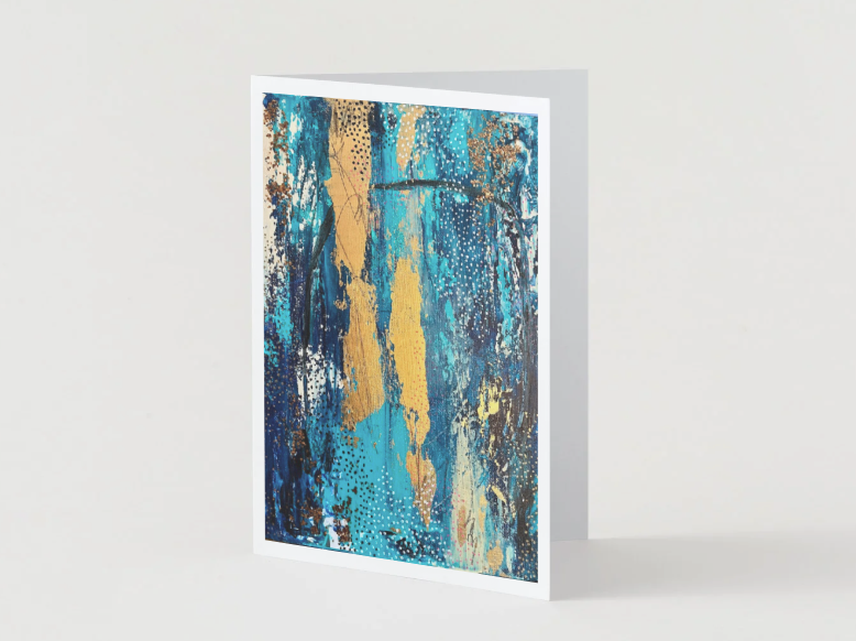 Festive Gold on Blue