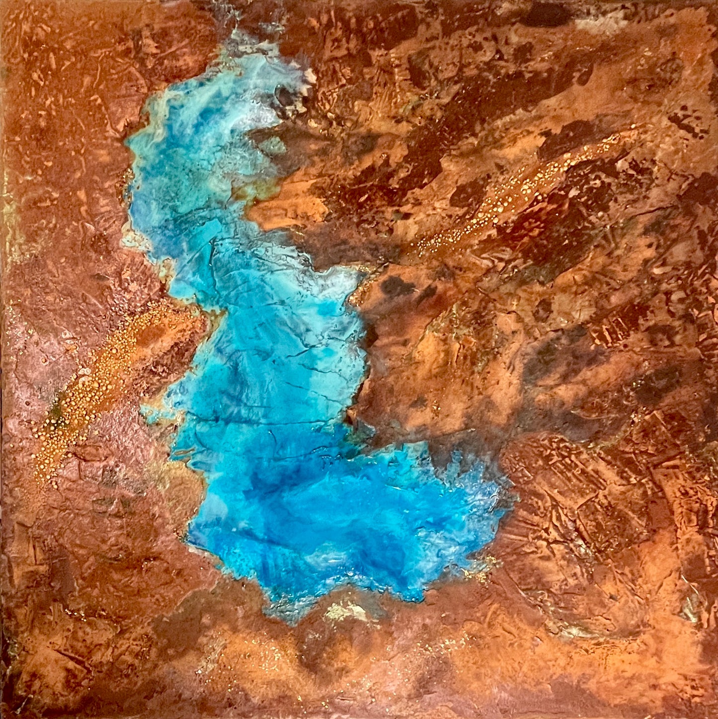Mineral Memory — Original Painting, 100 x 100 cm