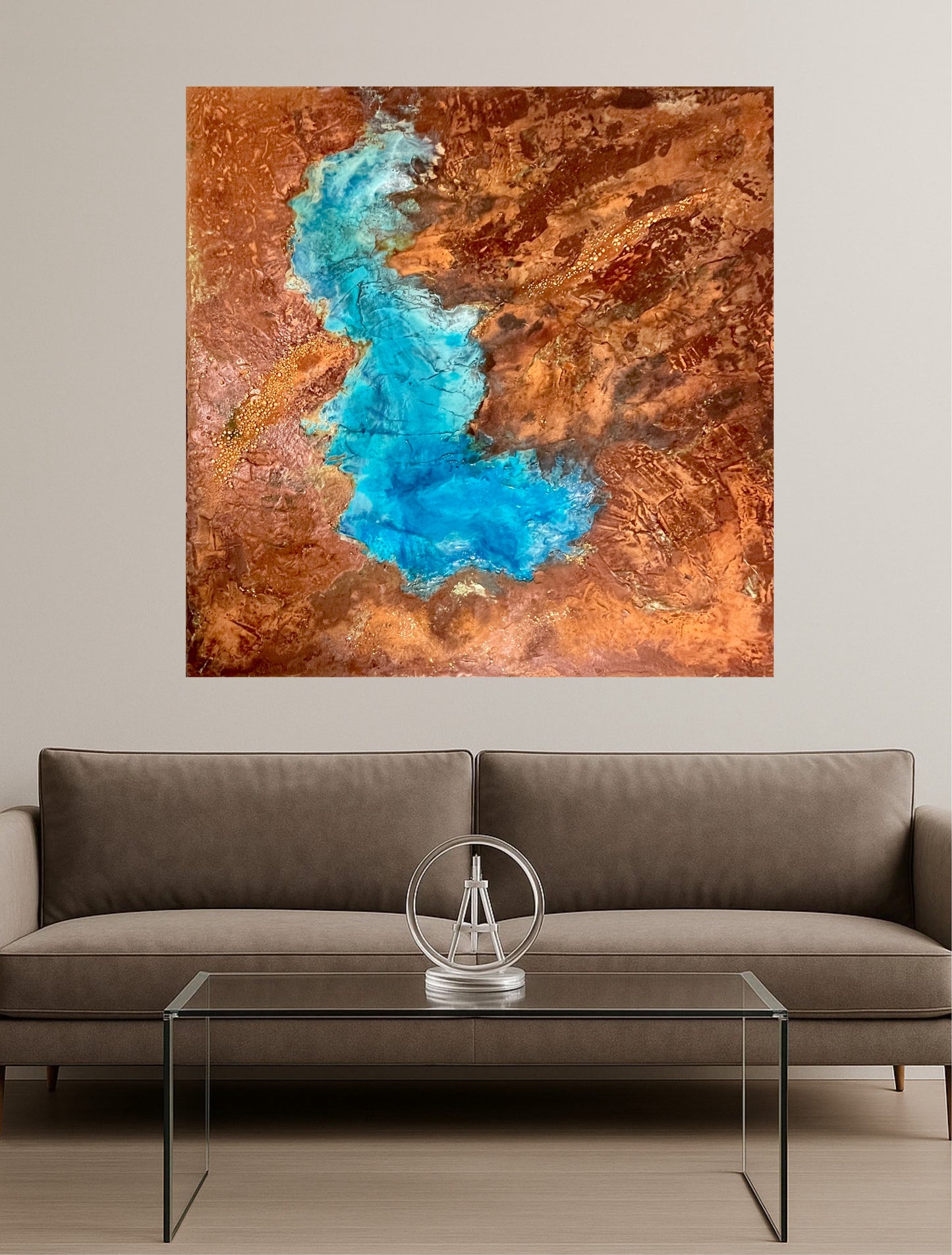 Mineral Memory — Original Painting, 100 x 100 cm