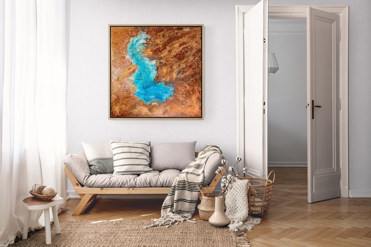 Mineral Memory — Original Painting, 100 x 100 cm